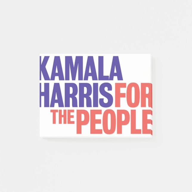 Bloco De Notas Kamala Harris para o Presidente 2024 (Frente)