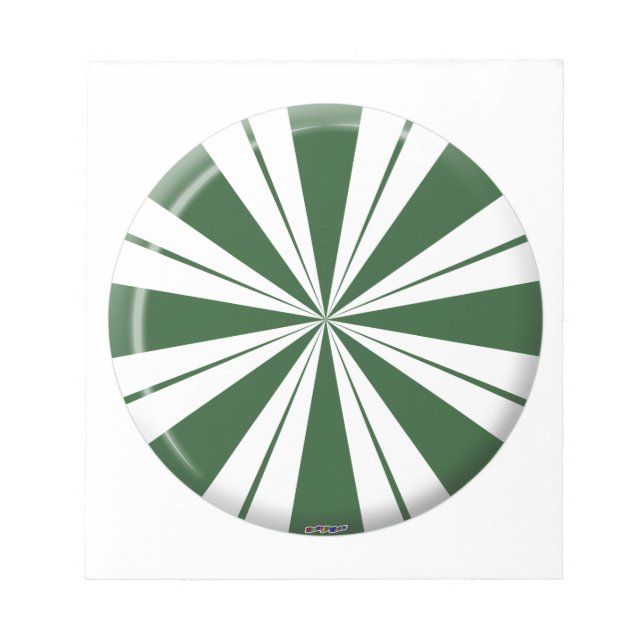 Bloco De Notas Kandy de Stripe de Spearmint (Frente)