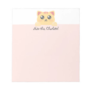 Bloco De Notas Kawaii Animal Personalizado - Kitten