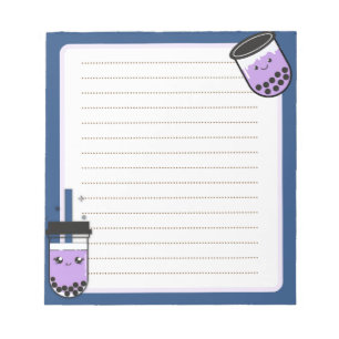 Bloco De Notas Kawaii Boba Tea Notepad