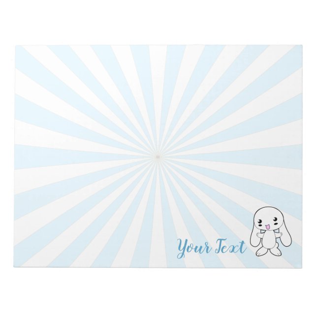 Bloco De Notas Kawaii Bunny's Hug Custom (Frente)