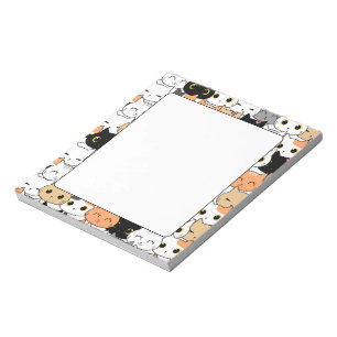 Bloco De Notas Kawaii Cat Pattern