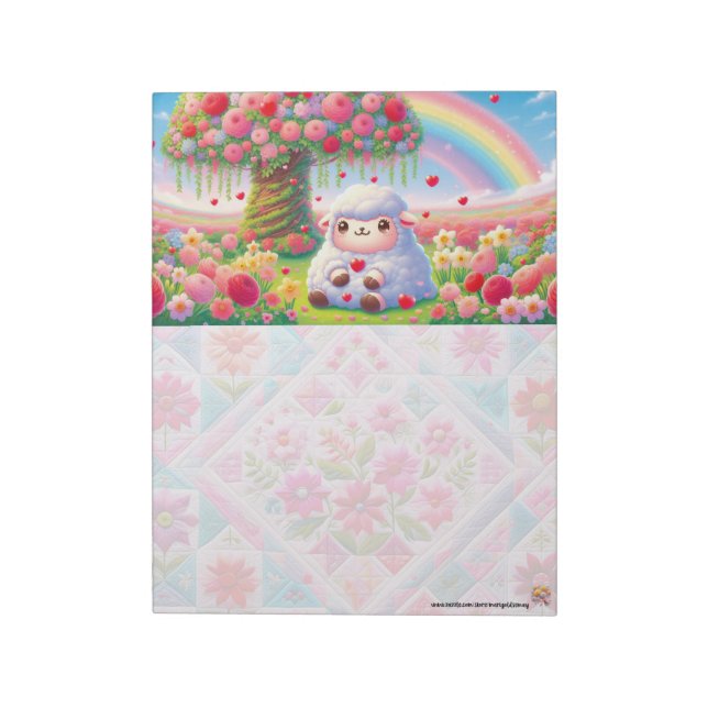 Bloco de Notas Kawaii Cordeiro (Invertido)