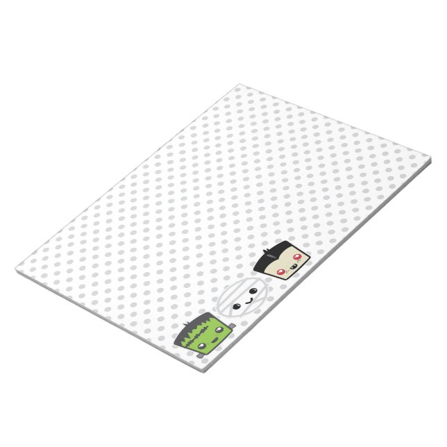 Bloco De Notas Kawaii Frankenstein Mummy Dracula Notepad (Inclinado)