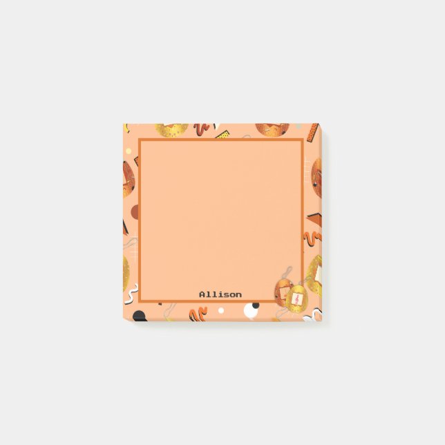 Bloco De Notas Kawaii Orange Tamagotchi (Frente)