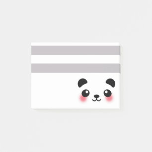 Bloco De Notas Kawaii Panda Face