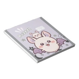 Bloco De Notas Kawaii Pastel Lavender Bat & Baby – Cute