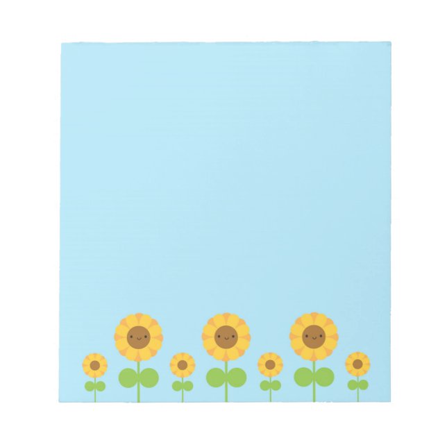 Bloco De Notas Kawaii Sunflower (Frente)
