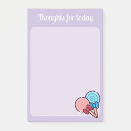 Bloco De Notas Kawaii Sweets Lollipops