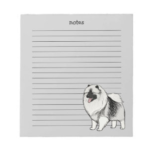 Bloco De Notas Keeshond com texto customizável