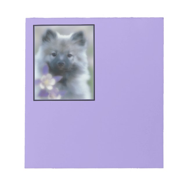 Bloco De Notas Keeshond e Columbine - Fotografia de Cães (Frente)