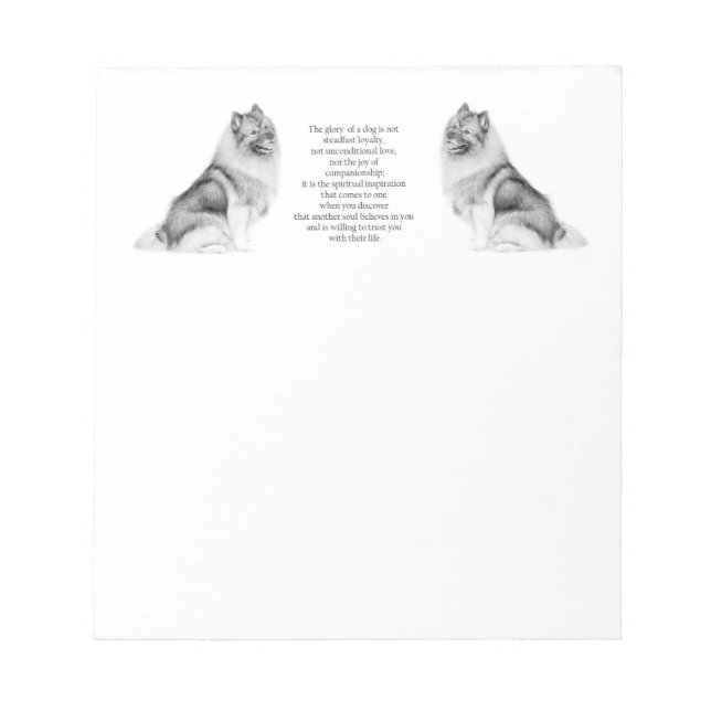 Bloco De Notas Keeshond Notepad (Frente)