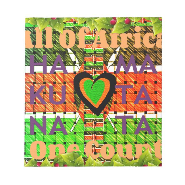 Bloco De Notas Kenya Hakuna Matata (Frente)