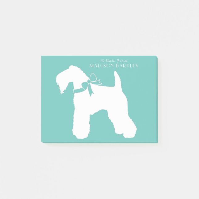 Bloco De Notas Kerry Blue Terrier Dog Puppy (Frente)