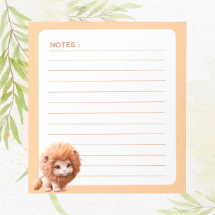 Bloco De Notas Kids Cute Animal Baby Lion