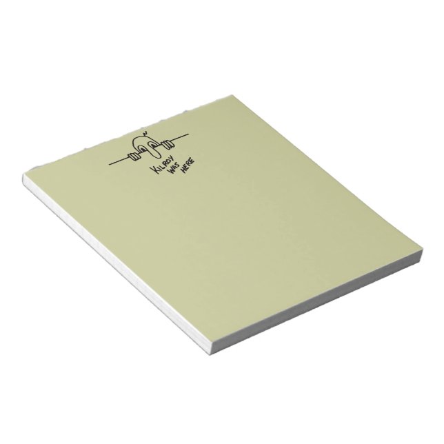 Bloco De Notas Kilroy Estava Aqui (Inclinado)