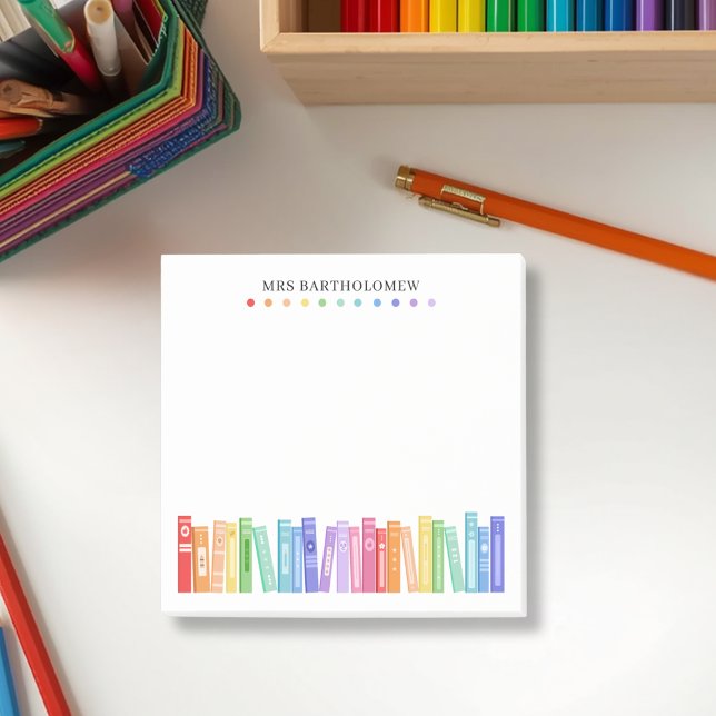 Bloco De Notas Kindergarten Teacher Rainbow Color Books Custom (Criador carregado)