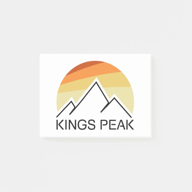Bloco De Notas Kings Peak Utah Retro (Frente)