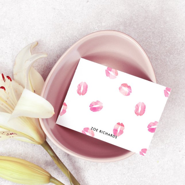 Bloco De Notas Kisses de Aquarela - Nome (Criador carregado)