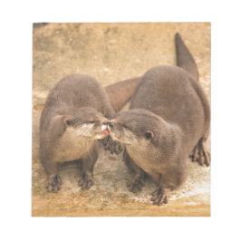 Bloco De Notas Kissing Otters