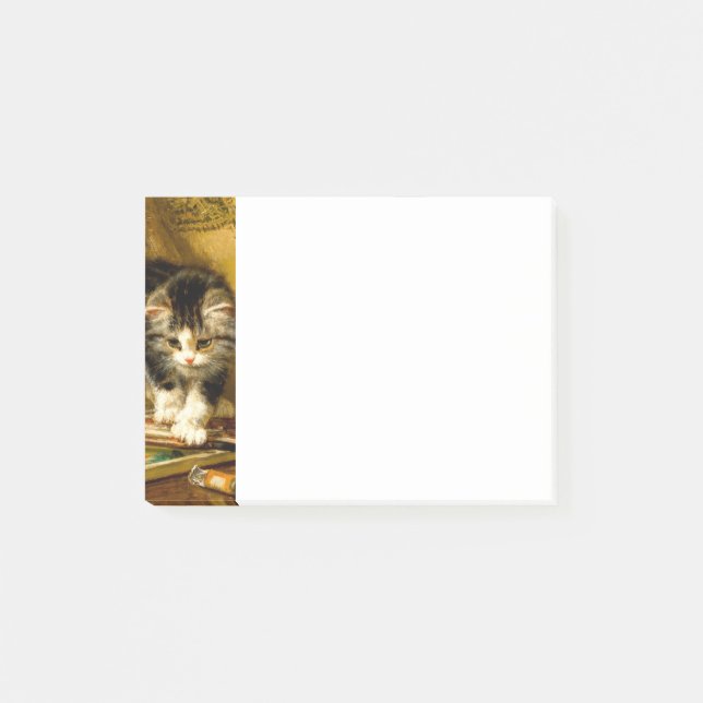 Bloco De Notas Kitten com pintura e escovas (Frente)