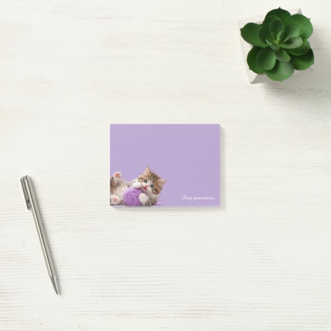 Bloco De Notas Kitten Stay Pawsitive Sticky Notes (Escritótio)