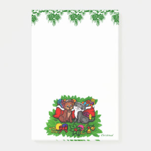 Bloco De Notas Kitty e Cachorrinho, Feliz Natal
