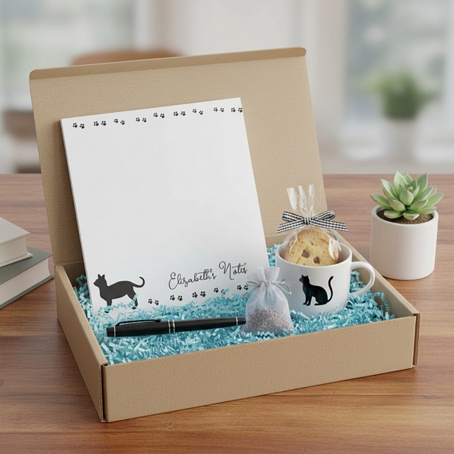 Bloco De Notas Kitty impressões de patas personalizadas (Criador carregado)