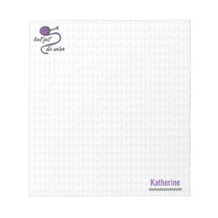 Bloco De Notas Knit Roxo Rápido, Morre Quente