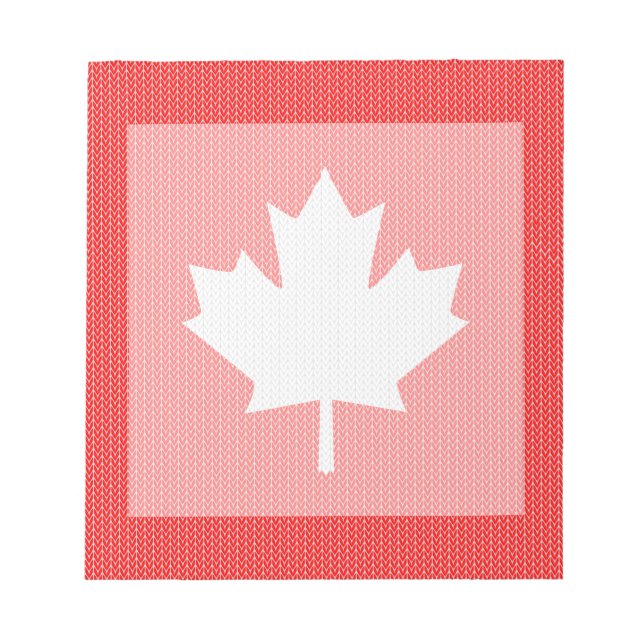 Bloco De Notas Knit Style Maple Leaf Knitting Motif (Frente)