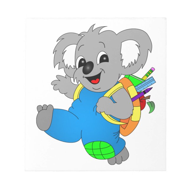 Bloco De Notas Koala Bear com mochila (Frente)