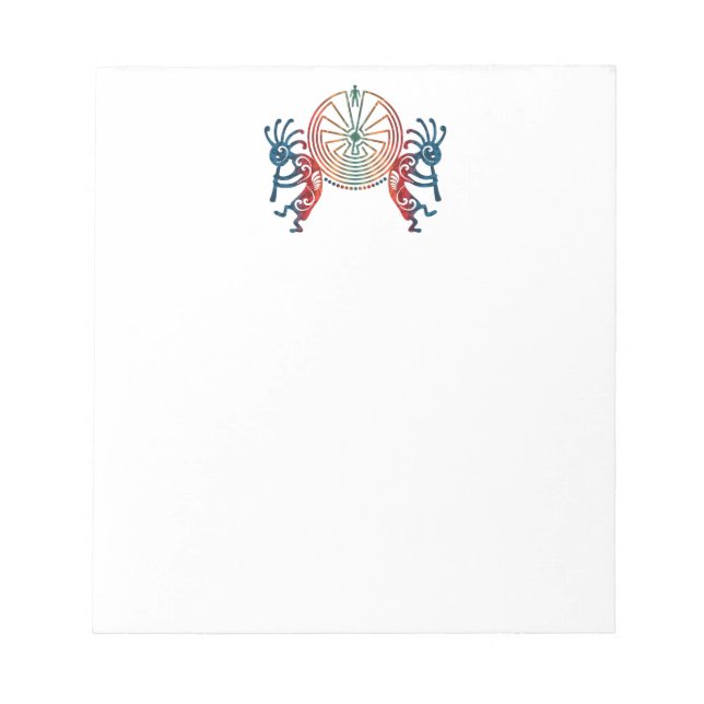 Bloco De Notas KOKOPELLI / HOMEM NO MAZE + suas ideias (Frente)