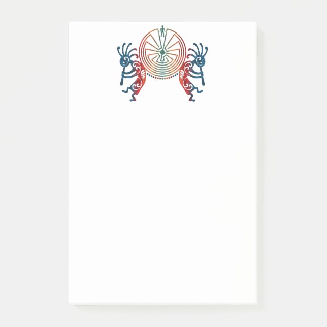 Bloco De Notas KOKOPELLI / HOMEM NO MAZE + suas ideias (Frente)