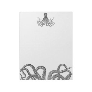 Bloco De Notas Kraken - polvo gigante preto/Cthulu
