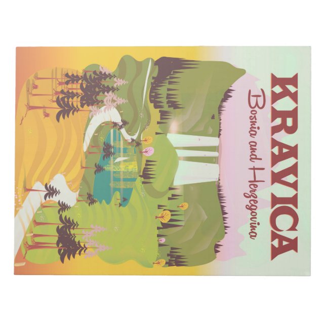 Bloco De Notas Kravica Waterfall Bósnia-Herzegovina (Frente)