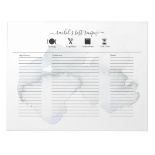 Bloco De Notas Kundenspezifischer Aquarell Rezepte-