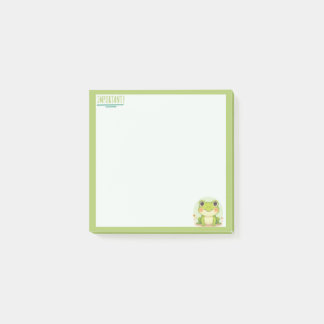 Bloco De Notas Kwaii style Frog Pastel Green Note