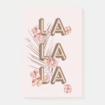 LA LA LA LA Girly Trendy RoseGold Motivação da Flo