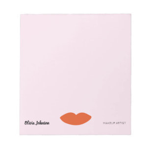 Bloco De Notas Lábios Vermelhos Básicos Franceses Modernos