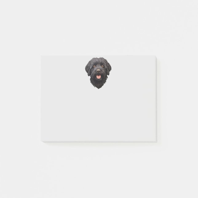 Bloco De Notas Labradoodle Black Dog (Frente)