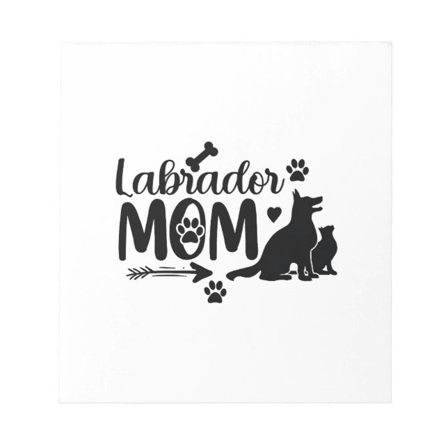 Bloco De Notas Labrador Mãe SVG � Silhueta de Cachorro & Desenho  (Frente)