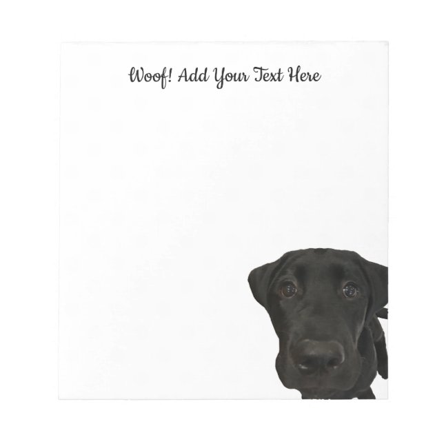 Bloco De Notas Labrador Preto (Frente)