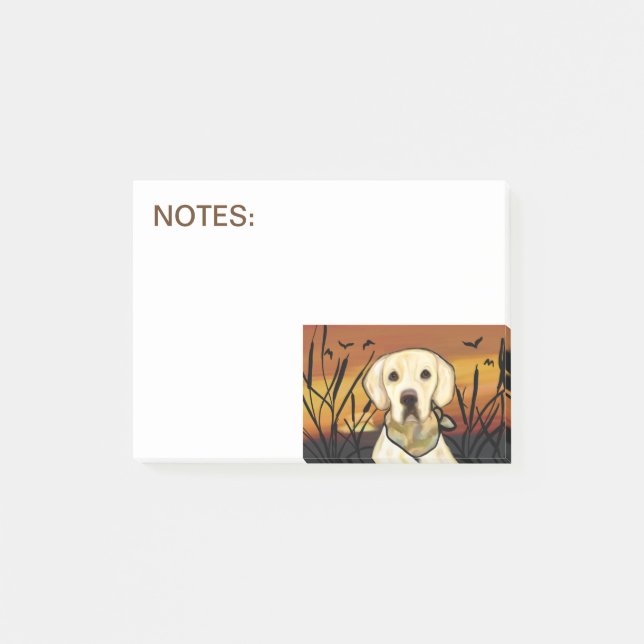 BLOCO DE NOTAS LABRADOR RETRIEVER AMARELO (Frente)