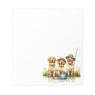 Bloco De Notas Labrador Retriever Cães Pesca