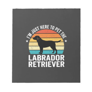 Bloco De Notas Labrador Retriever Cão Retro Acariciando