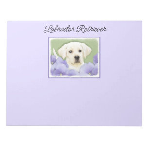 Bloco De Notas Labrador Retriever Puppy Pintura Original