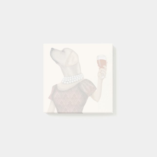 Bloco De Notas Labrador Wine Snob Amarelo (Frente)