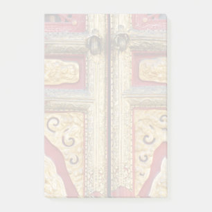 Bloco De Notas Lace de Metal Dourado na Porta