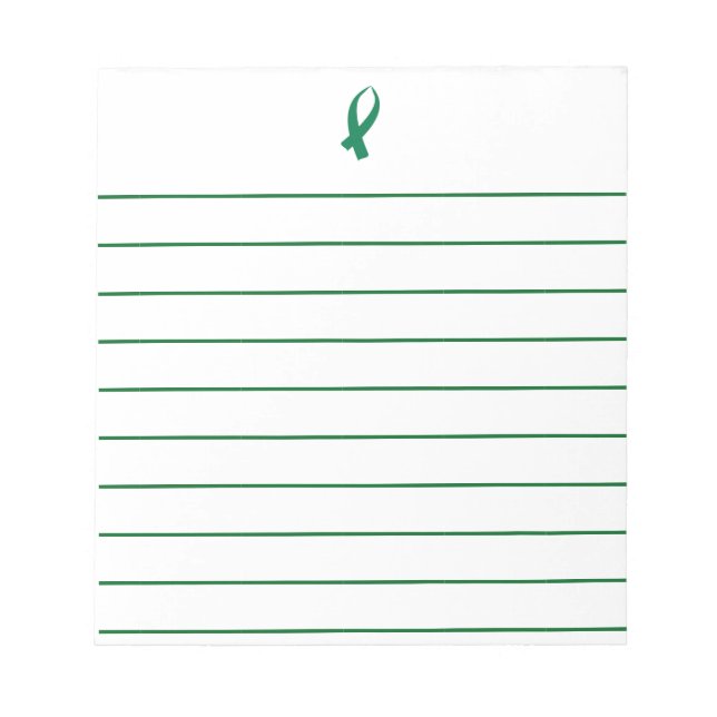 Bloco De Notas Laço de Conscientização (Verde) (Frente)