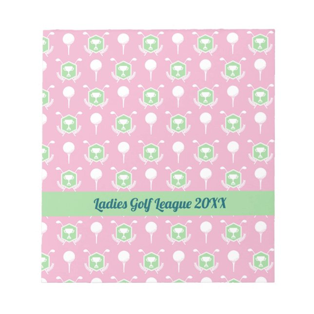 Bloco De Notas Ladies Golf League Party Notepad (Frente)